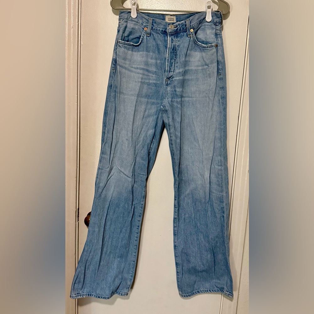 Citizens Of Humanity Light Blue Wide Leg Jeans